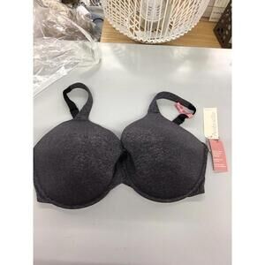 Ambrielle womens underwire smooth bra size 38DDD grey new HSN